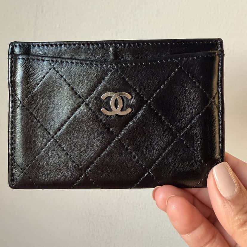 Chanel Card Holder Black Good condition - Box View