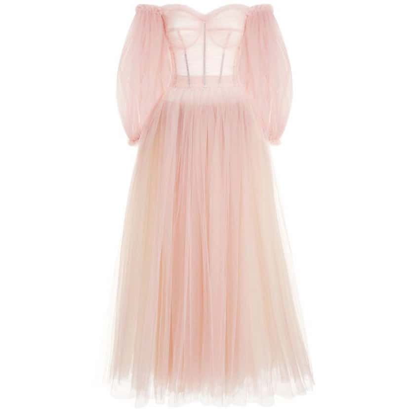 Dolce & Gabbana Corset Off Shoulder Gown