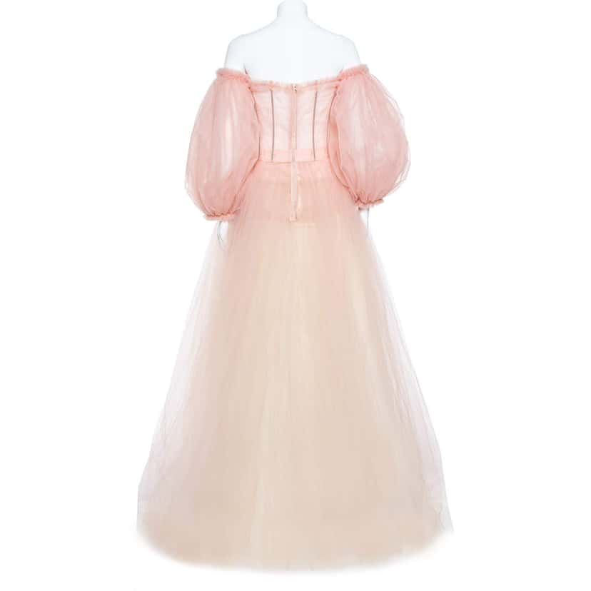 Dolce & Gabbana Corset Off Shoulder Gown Pink Never worn, with tag - Back View