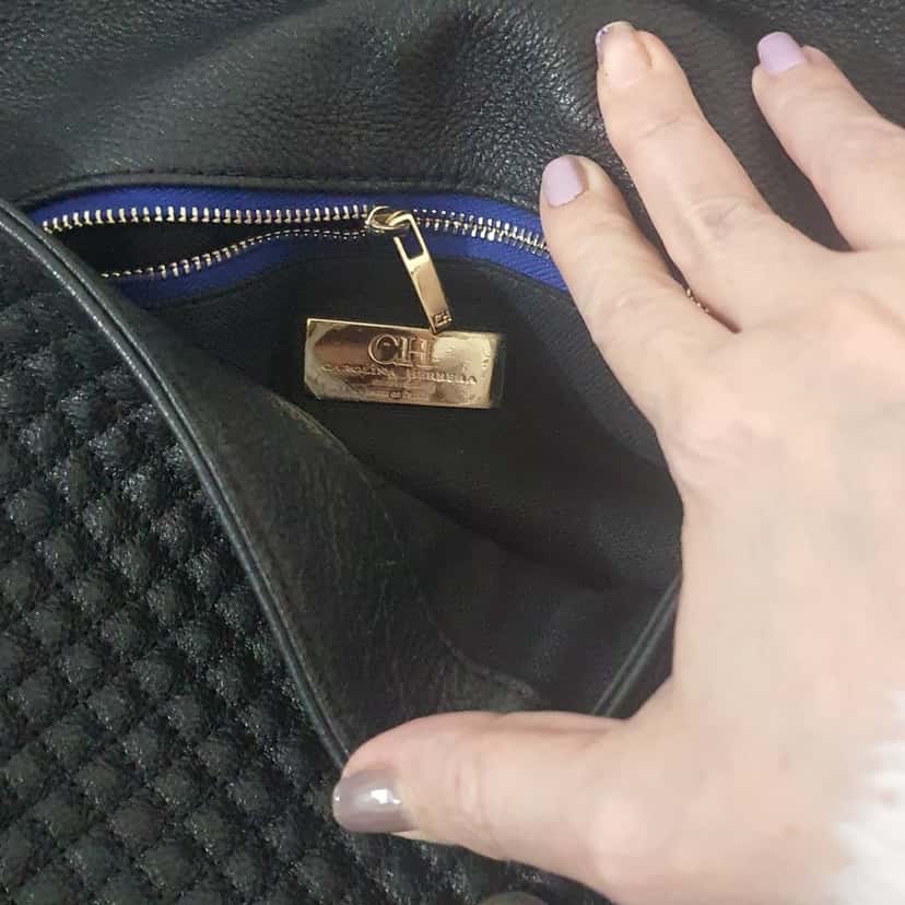 Carolina Herrera Classic Black Leather Very good condition - Model View