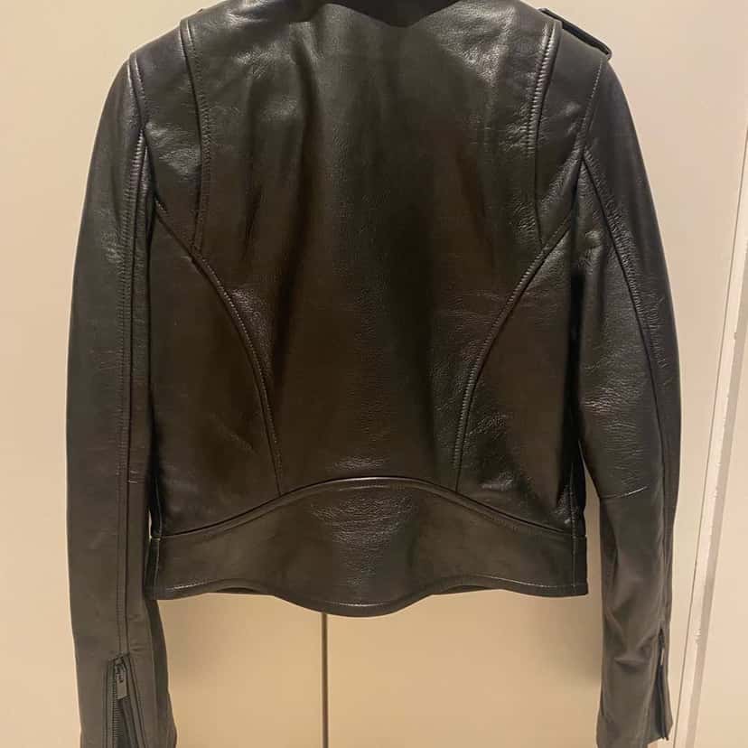 The Kooples Leather Biker Jacket Black Leather Never worn, with tag - Back View