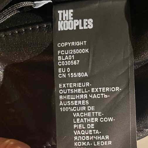 The Kooples Leather Biker Jacket Black Leather Never worn, with tag - Model View