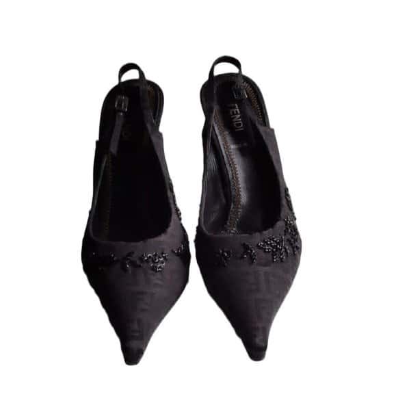 Fendi Heels Blue Cotton Very good condition - Front View