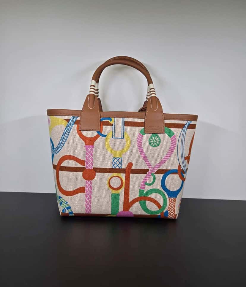 Hermès Steeple bag MultiColor Cotton Never worn - Back View