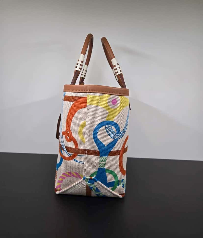 Hermès Steeple bag MultiColor Cotton Never worn - Inside View