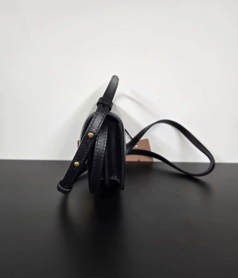 Alaïa Le Papa Mini leather shoulder bag Black Leather Never worn, with tag - Inside View