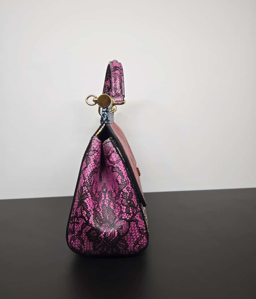 Dolce & Gabbana Sicily leather handbag MultiColor Canvas Never worn, with tag - Inside View