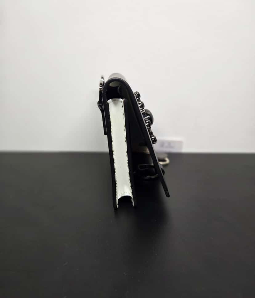 Dolce & Gabbana Crystal Embellished Wallet Black Leather Never worn, with tag - Box View