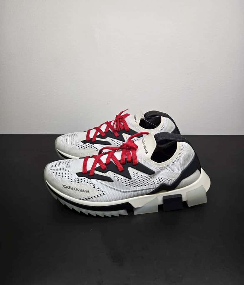 Dolce & Gabbana Mesh and Rubber Sorrento Sneakers MultiColor Cotton Never worn, with tag - Back View