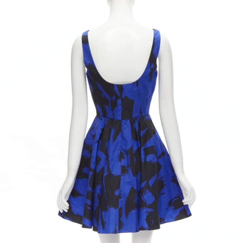 Alexander Mcqueen Abstract Fit Dress Blue Cotton Never worn - Box View