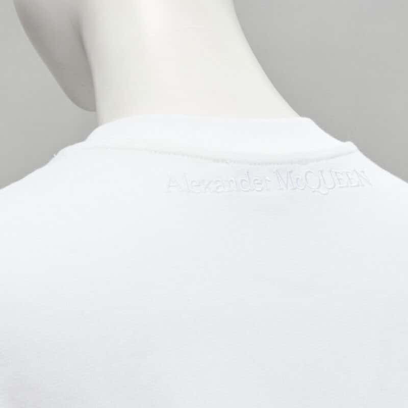 Alexander Mcqueen Spiral Ruffle Tee Ecru Cotton Very good condition - Back View