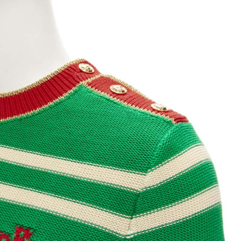 Gucci Sailor Intarsia Green Cotton Never worn - Back View