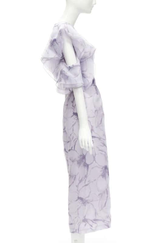 متعددة Purple Ruffled Jumpsuit Purple Polyester Never worn - Model View