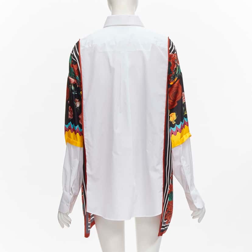 Dolce & Gabbana Floral Insert Shirt White Cotton Never worn - Box View