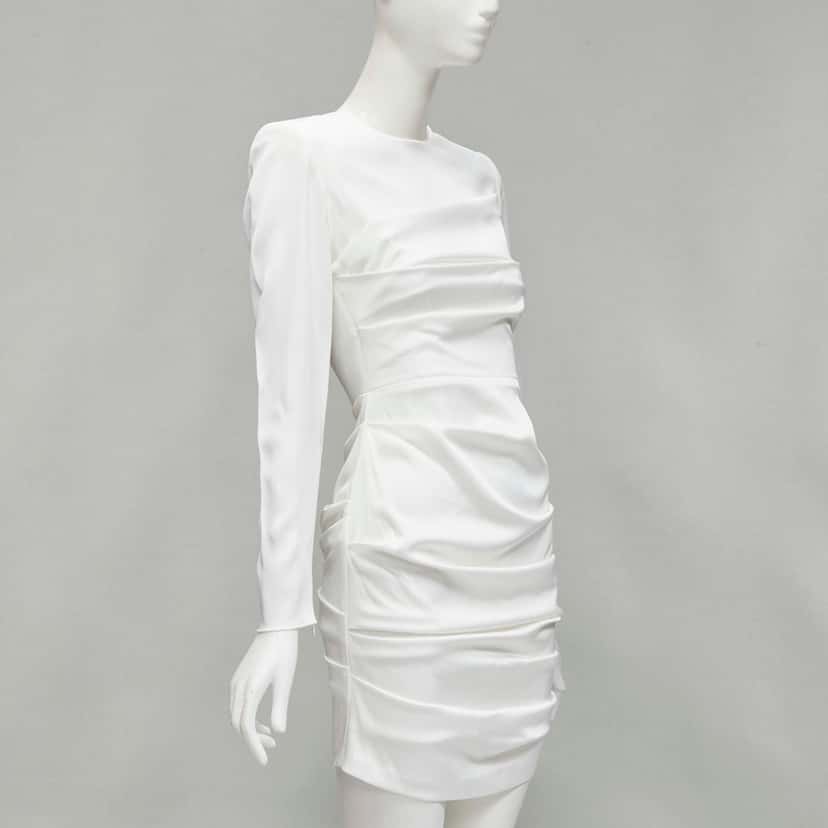 Alex Perry White Satin Cocktail Dress White Never worn - Inside View