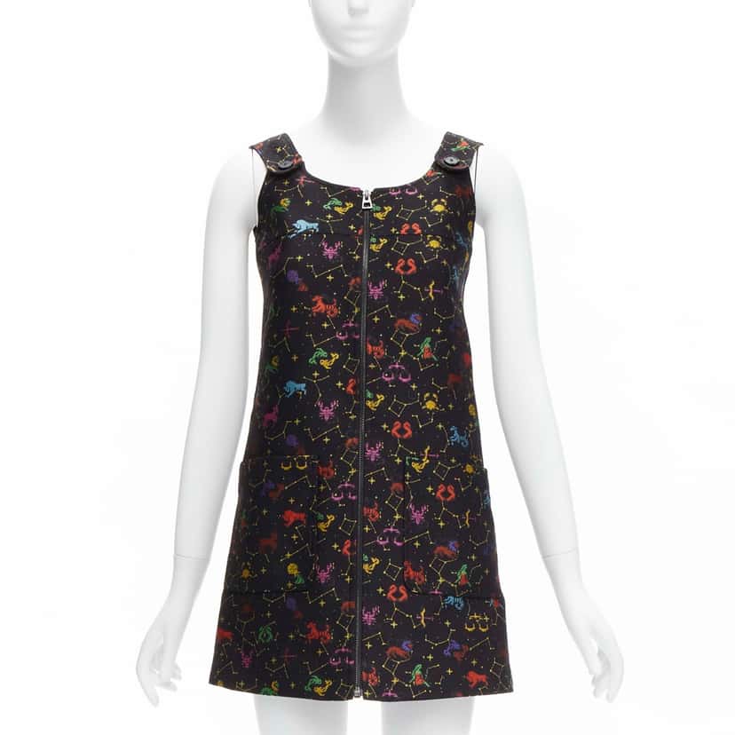 Christian Dior Pixel Zodiac Dress Black Polyester Never worn - Front View