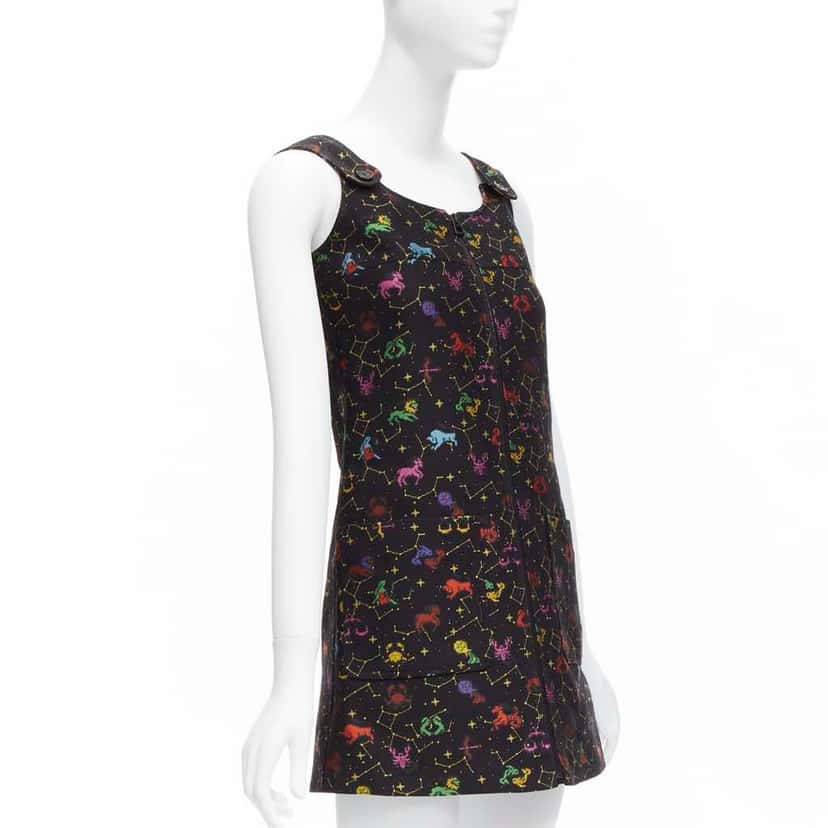 Christian Dior Pixel Zodiac Dress Black Polyester Never worn - Inside View