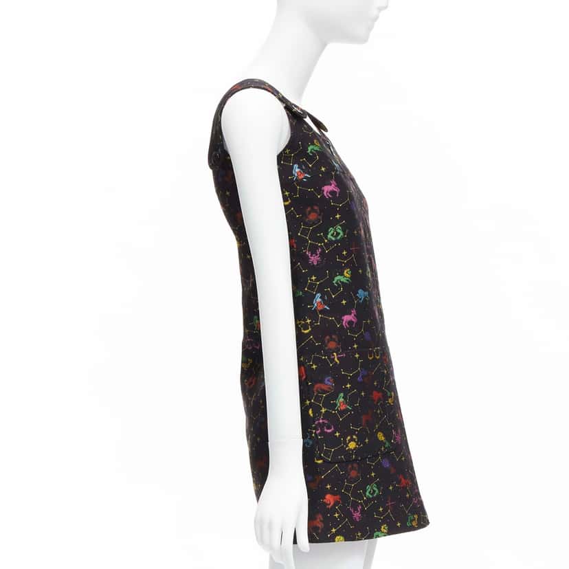 Christian Dior Pixel Zodiac Dress Black Polyester Never worn - Model View