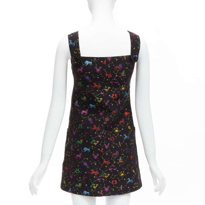Christian Dior Pixel Zodiac Dress Black Polyester Never worn - Box View
