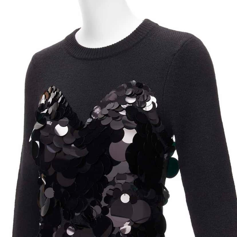 Altuzarra Gradient Cocktail Dress Black Wool Very good condition - Back View