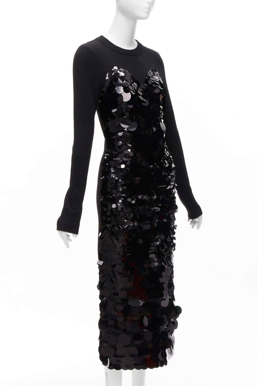 Altuzarra Gradient Cocktail Dress Black Wool Very good condition - Inside View