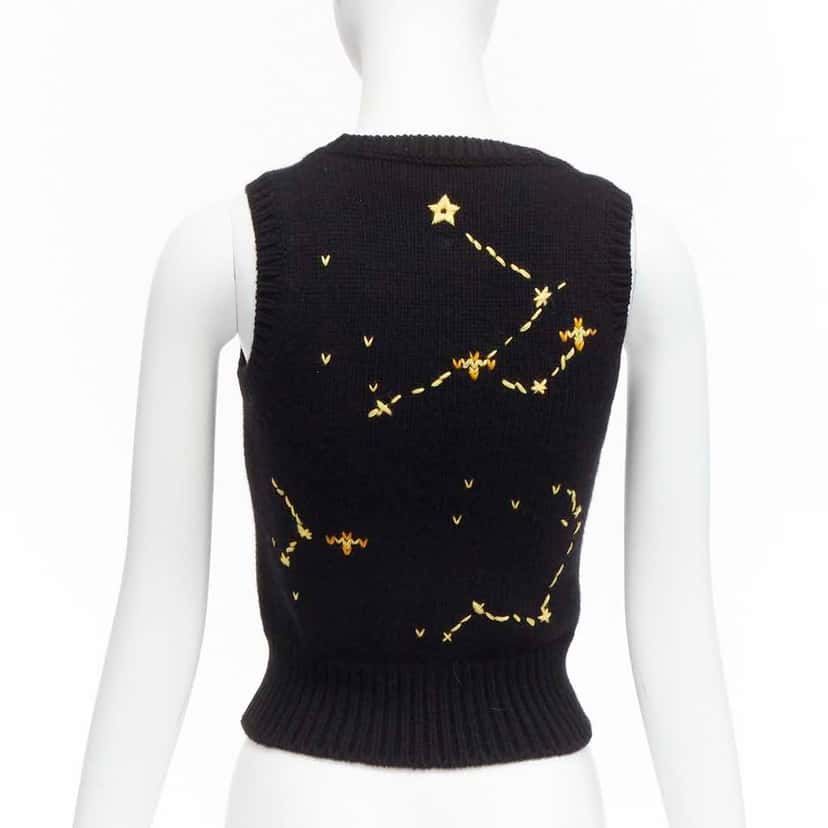 Christian Dior Zodiac Vest Black Wool Never worn - Box View