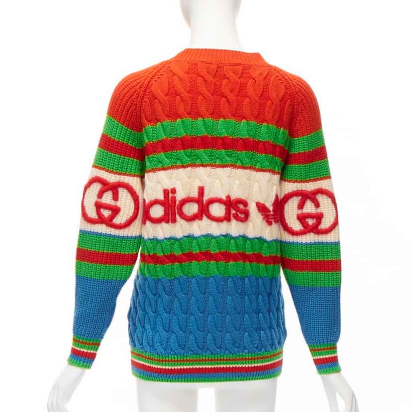 Gucci 3D Logo Cable Sweater MultiColor Wool Never worn - Box View