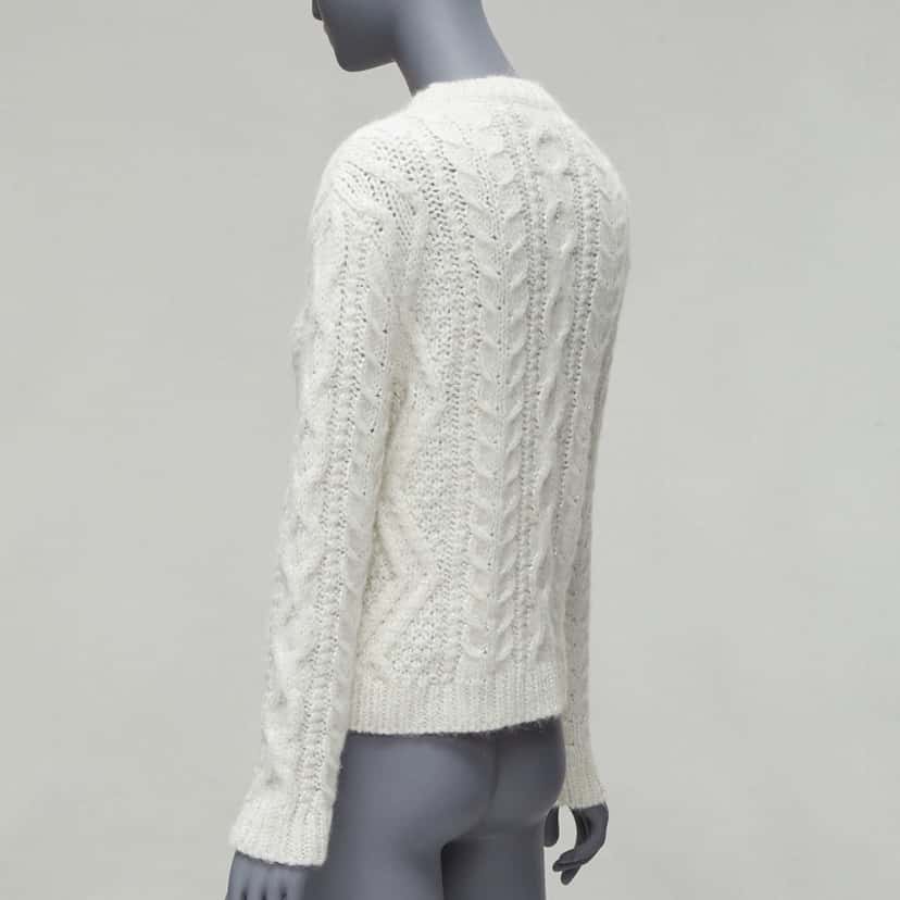 Valentino Garavani Sequins Bow Sweater White Polyester Never worn - Box View