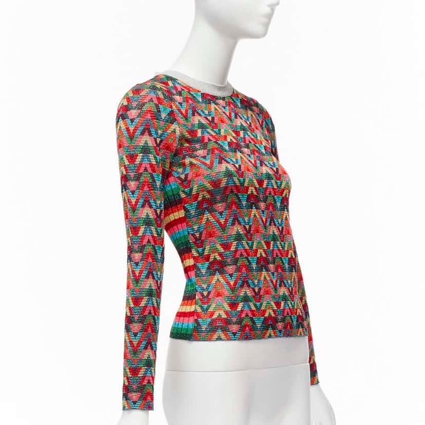 Valentino Garavani Colorful Lurex Sweater MultiColor Viscose Never worn - Inside View