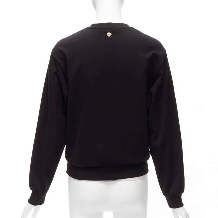 Chanel Metallic Graphic Sweater Black Cotton Never worn - Box View