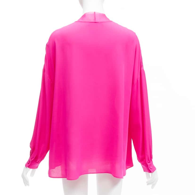 Valentino Garavani Silk Tie Blouse Pink Silk Never worn - Box View