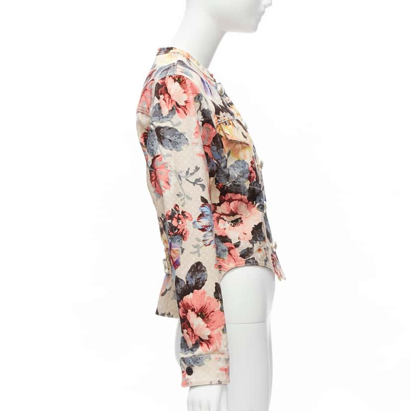 Louis Vuitton Vintage Flower Cropped Jacket Pink Cotton Never worn - Box View