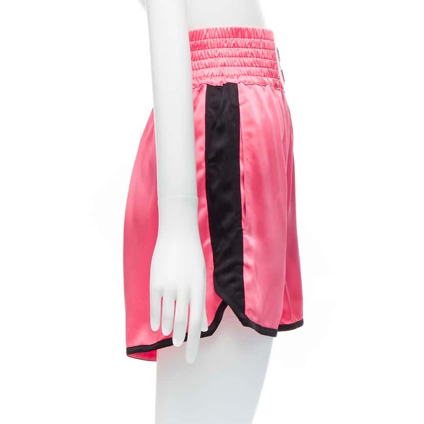 Christian Dior Boxing Satin Shorts Pink Viscose Never worn - Model View