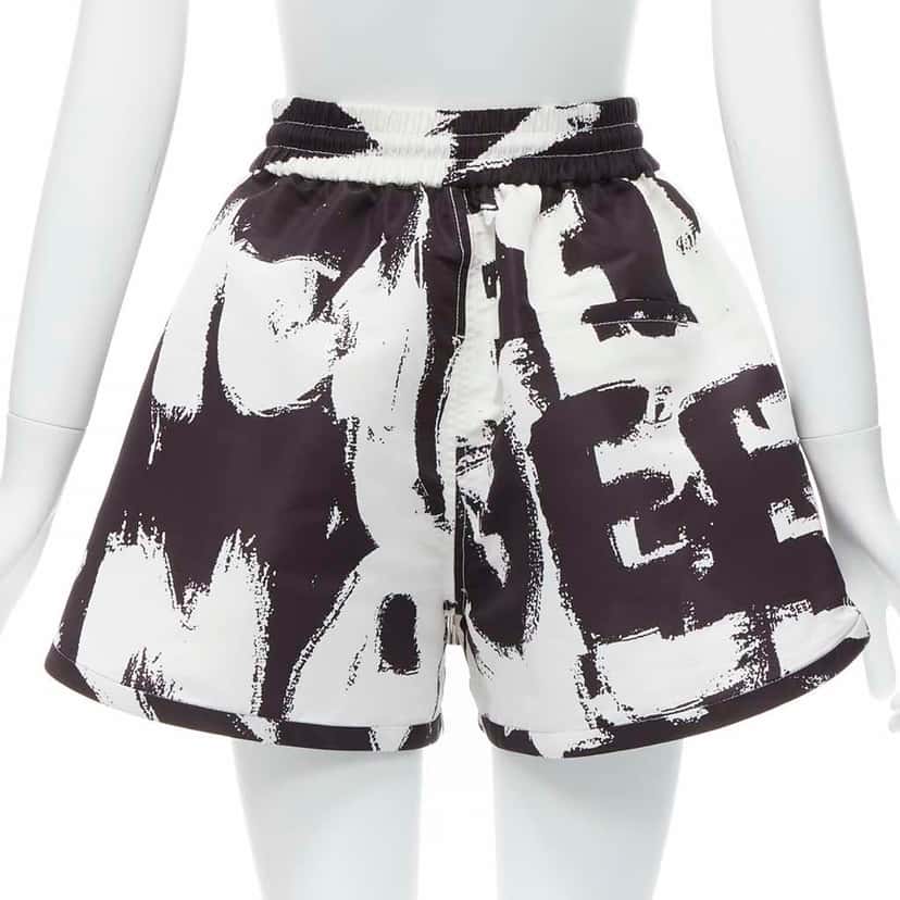 Alexander McQueen Graffiti Flared Shorts Black Very good condition - Box View