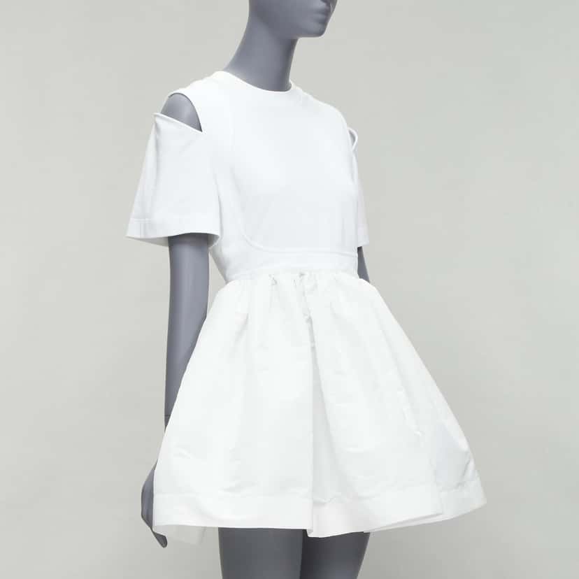 Alexander McQueen Cut Out Dress White Cotton Never worn - Inside View