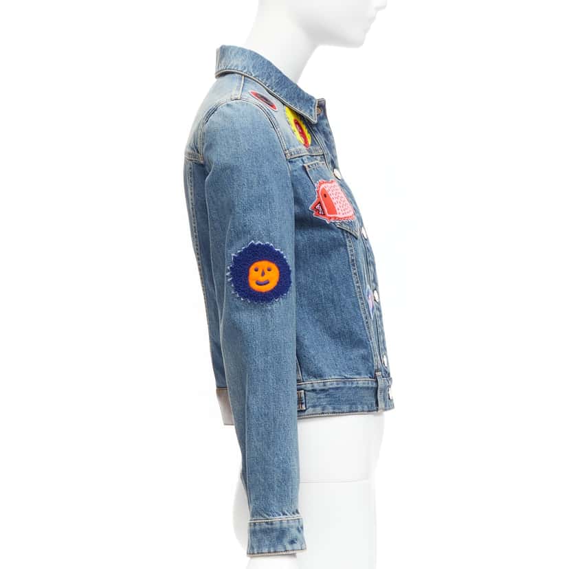 Louis Vuitton Patch Denim Jacket Blue Cotton Never worn - Box View