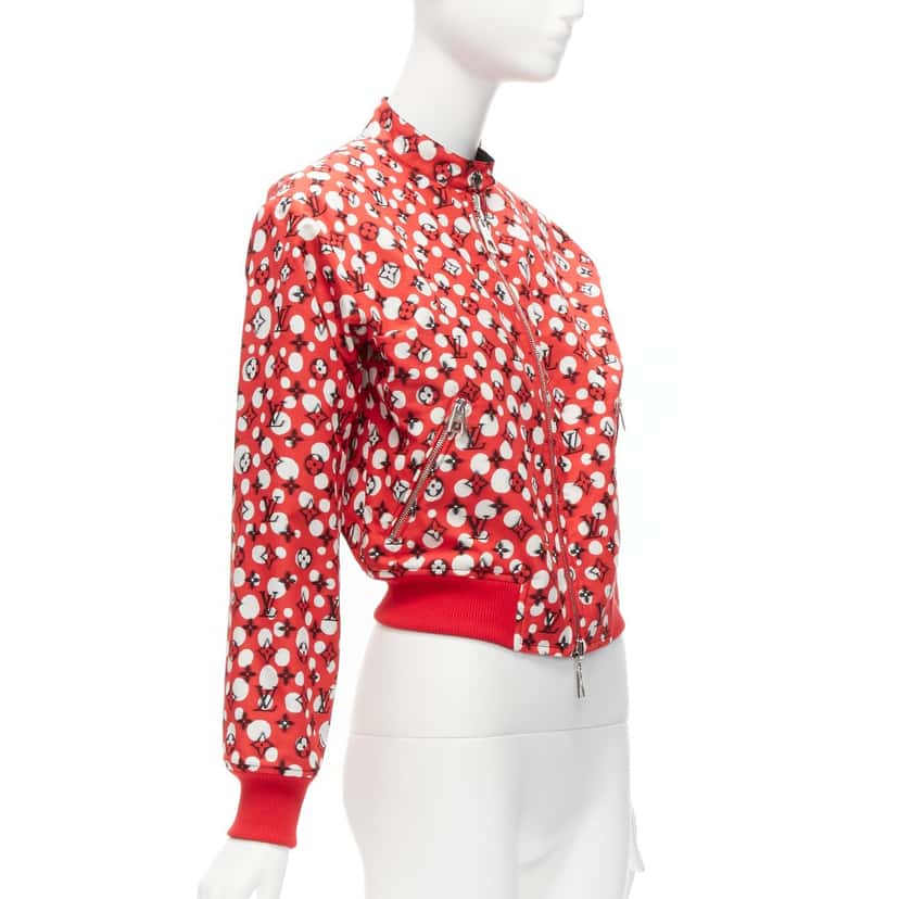 Louis Vuitton Red Dots Reversible Bomber Red Cotton Very good condition - Box View