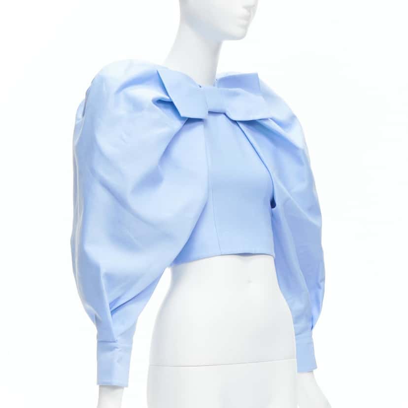 Shushu Tong Bow Puff Top Blue Cotton Very good condition - Inside View