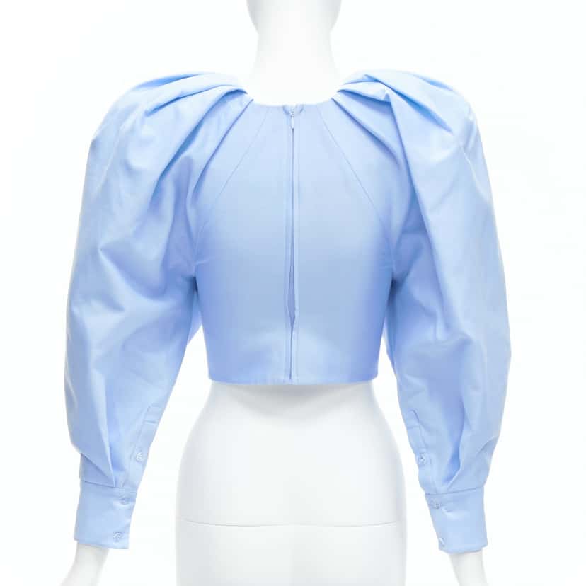 Shushu Tong Bow Puff Top Blue Cotton Very good condition - Box View