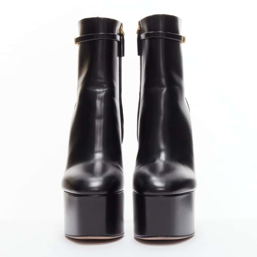 Valentino Garavani Tan-Go 155 Black Leather Very good condition - Inside View