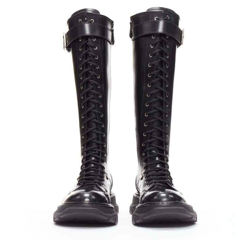 Alexander McQueen Tread Black Leather Very good condition - Inside View
