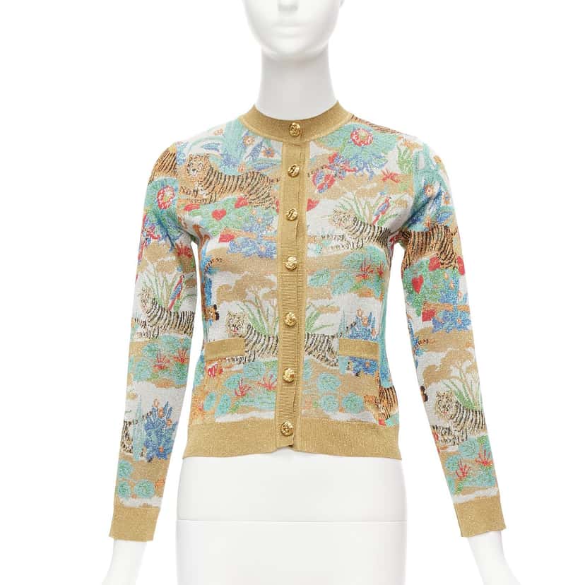 Gucci Oriental Tiger Cardigan Other Viscose Never worn - Front View
