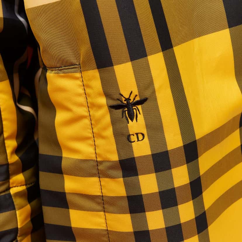 Christian Dior Tartan Nylon Popover Yellow Polyester Never worn - Back View