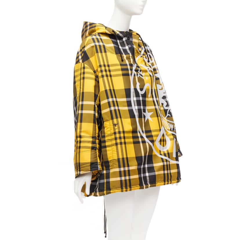 Christian Dior Tartan Nylon Popover Yellow Polyester Never worn - Inside View