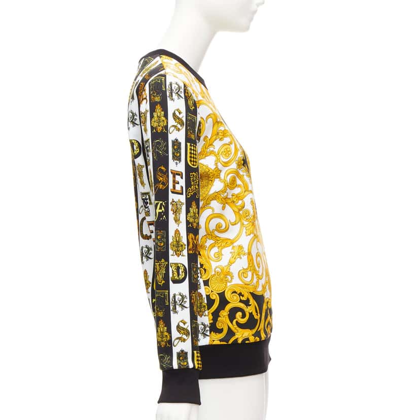 Versace Mixed Barocco Sweater Gold Cotton Very good condition - Model View
