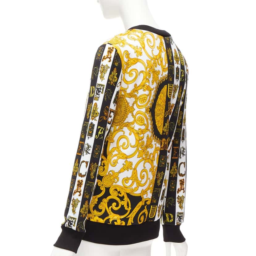 Versace Mixed Barocco Sweater Gold Cotton Very good condition - Box View