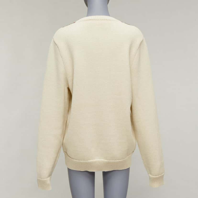 Gucci Vintage GG Sweater Beige Wool Never worn - Box View