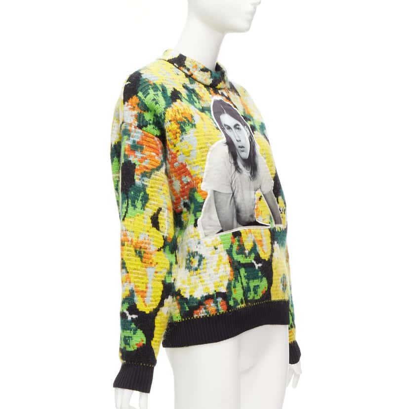 Louis Vuitton Floral Portrait Sweater MultiColor Wool Never worn - Inside View
