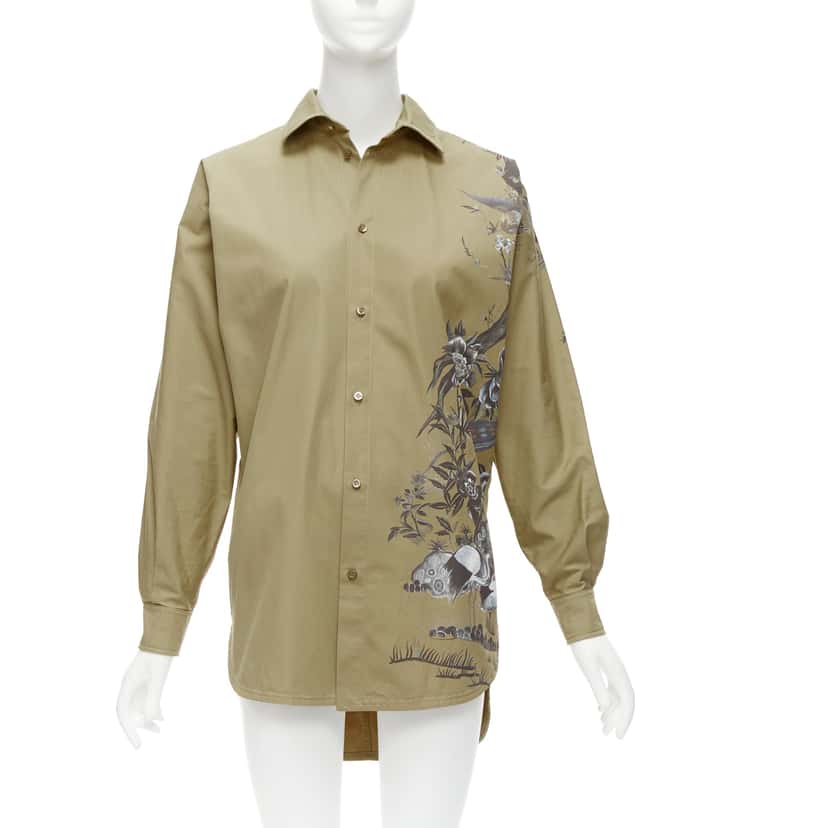Dior Jardin Dhiver Dress Khaki Cotton Very good condition - Front View