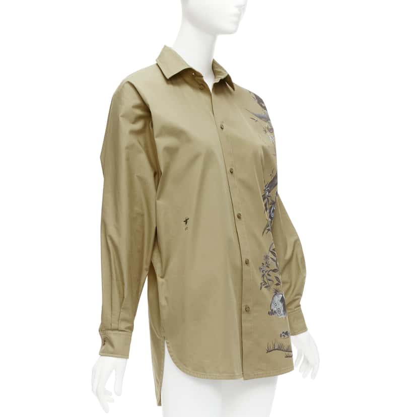 Dior Jardin Dhiver Dress Khaki Cotton Very good condition - Inside View